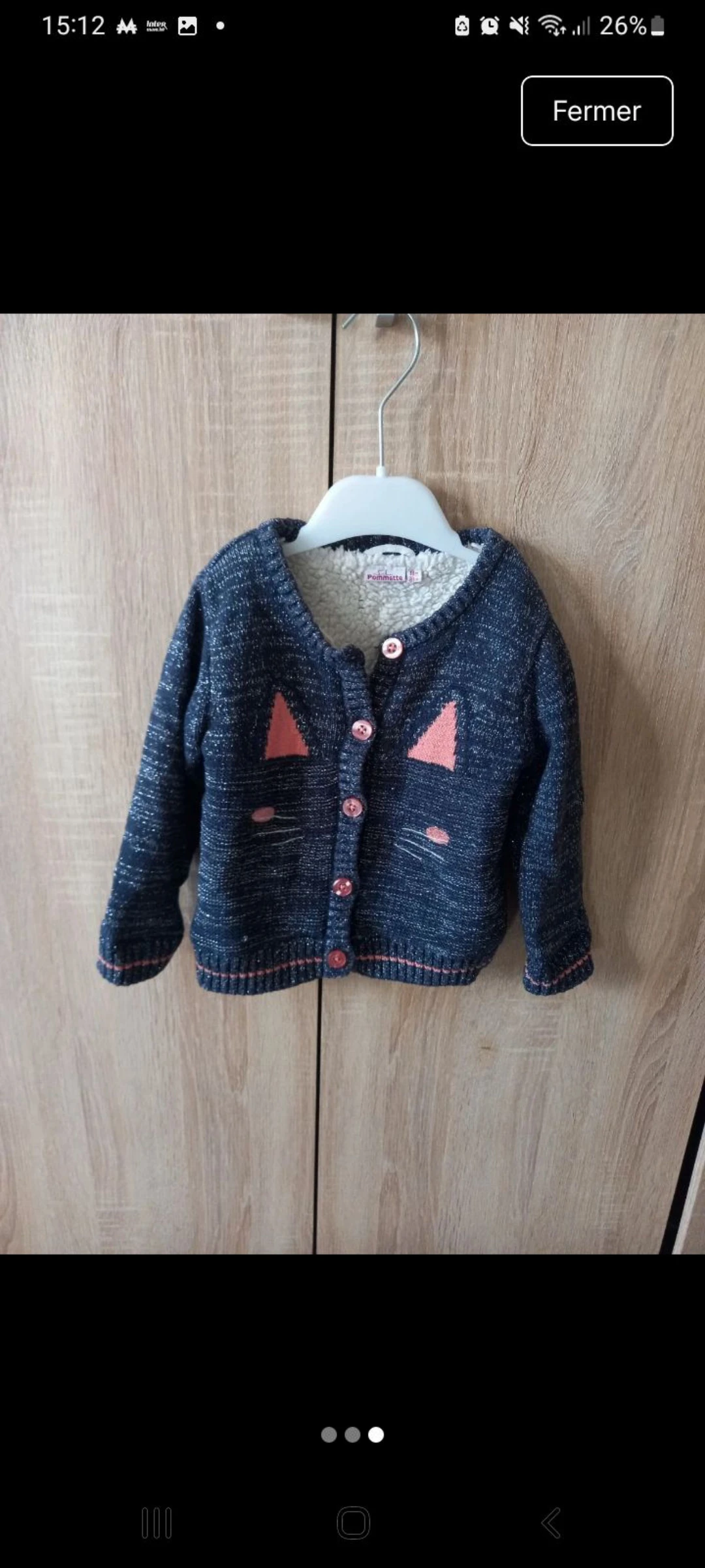 Gilet moltené fille 18 mois 81 cm